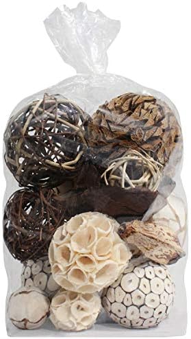 Blue Donuts Decorative Balls for Centerpiece – Decorative Bowl Fillers, Assorted Rattan Wicker Balls Orb Grapevine Ball, Vase Fillers, Table Decor