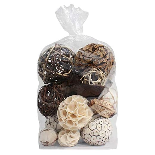 Blue Donuts Decorative Balls for Centerpiece – Decorative Bowl Fillers, Assorted Rattan Wicker Balls Orb Grapevine Ball, Vase Fillers, Table Decor