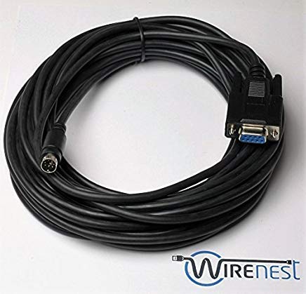 Wirenest 25ft VISCA PTZ Camera Control Cable for Sony EVI/BRC/SRG Series RS232 8 Pin Mini DIN to DB9F Serial