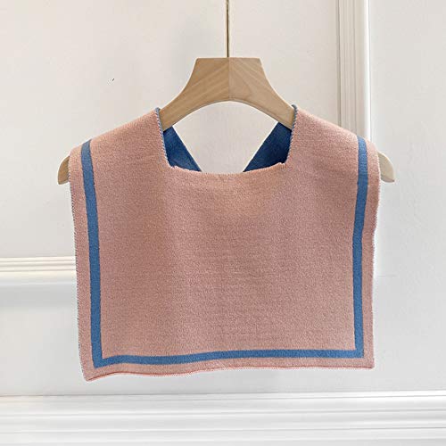 Elegtiskas Knitted Detachable Dickey Fake Collar Decorative Shawl Fasle Collar3