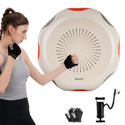 Punching Bag for Adults Sunchic 2026 New Boxing Machine with Boxing Gloves and Air Pump No Stand Required Wall-Friendly Design The Faster You Punch the Stronger the Suction to the Wall