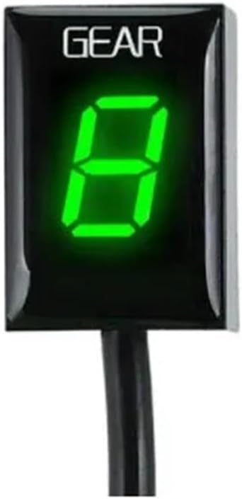 Digital Meter Display 1-6 Lever Motorcycle Display Gear Counter Speed Indicator Shift Light Universal for HO&NDA ECU Plug & Play Without Holder Indicator Meter Display