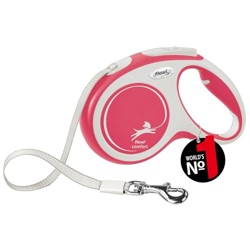flexi® Comfort M Gurt 5 m rot, Roll-Leine für Hunde bis 25 kg