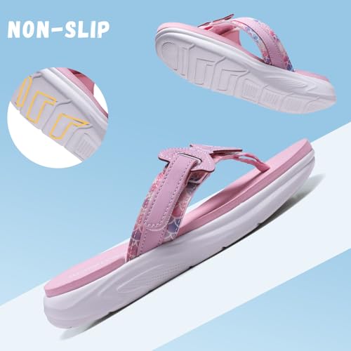 Image of WateLves Girls Flip Flops Non-Slip Casual Thong Sandals Summer Sandal Shoes for Beach Swim Pool (Little Kid /Big Kid)