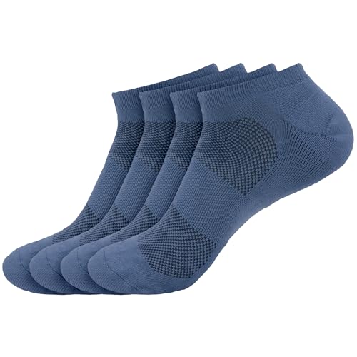 Image of BambooMN Men and Women's Rayon from Bamboo Low Cut Ankle Socks for Sports, Work and Everyday Wear - 4 Pairs - Unisex Sizing