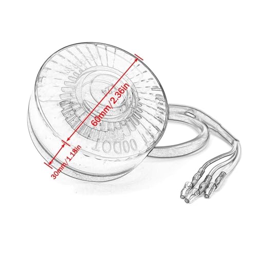 Feux arrière moto LED 12V rond pour VTT, UTV et Touring - 3