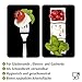 WENKO Placas cobertoras de vidrio universales Caprese, juego de 2 piezas para...