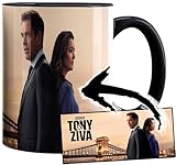 MasTazas NCIS Tony & Ziva Michael Weatherly Cote De Pablo Tasse Ceramique Int�rieure et Poign�e Noire Mug