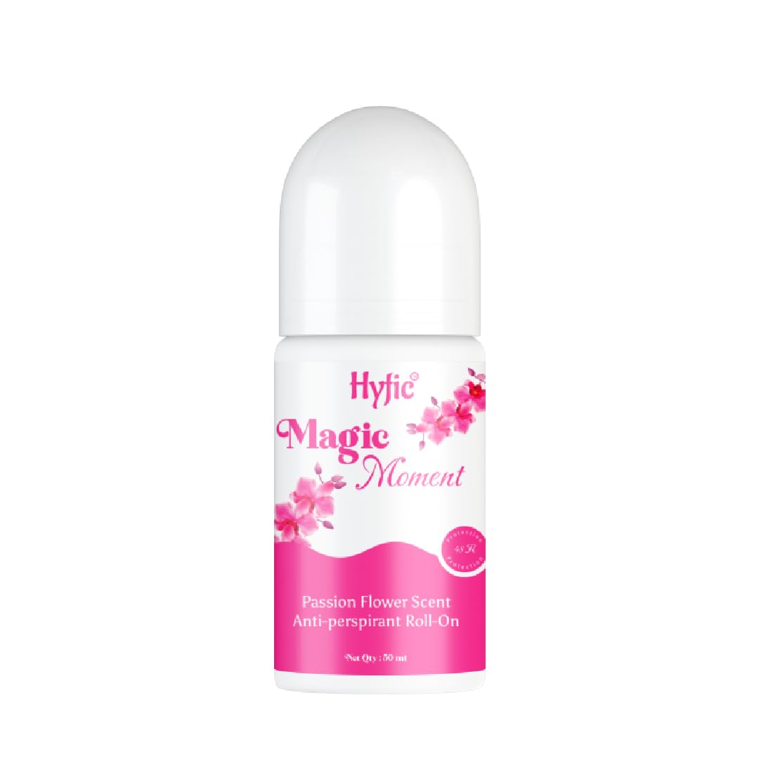 HYFIC Magic Momet Underarm Roll-On, Lightening & Odour Control| | Long Lasting | Alcohol Free, Aluminium Free, Silicon Free, 5% AHA, Licorice Extract,Soft, Smooth, and Fresh pack of 1 (50 ml)