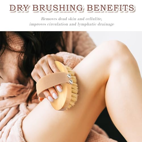 FREATECH 2-Pack Dry Brushing Body Brush Set for Lymphatic Drainage, Blood Circulation, Remove Dead Skin, Cellulite with Soft & Stiff Bristles, Wet or Dry Brushing for All Kinds of Skin - Image 6