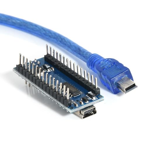 Nano V3.0 Board CH340G 5V 16M para Arduino, 14 puertos IO, cable USB, para proyectos de robótica electrónica de bricolaje, kits de aprendizaje