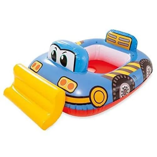 Image of 74x58cm Plactic Swim Float with Seat and Backrest for 1-2 Years Old Kids | Inflatable Car Floatie Kiddie Floats Pack of 1