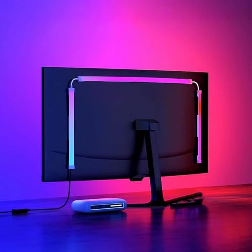 Gaming Monitor Led Backlights RGB Backlight for 27 Inches Computer Monitor Gaming LED Strip Light Sync with Screen Color & Music for Games Movies etc Supports Pc or Mac (27 Inches)