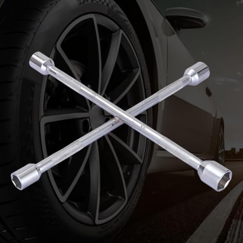 Llave de tuerca de lengüeta extensible de 4 vías para llantas de coche 8