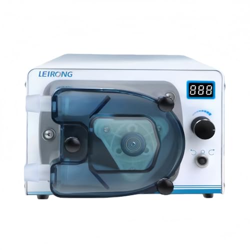 Complete Peristaltic Pump System ZP4000 Compact High-Flow Laboratory Peristaltic Pump with Digital Display Suitable for Filling Industrial Viscous Liquids (35# A-60-F Tube, with Foot Pedal)
