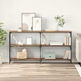 Espace de rangement polyvalent : équipée de 3 étagères en bois, cette table latérale offre beaucoup d'espace pour les livres, la décoration ou les systèmes sonores pour garder votre maison bien rangée et organisée.