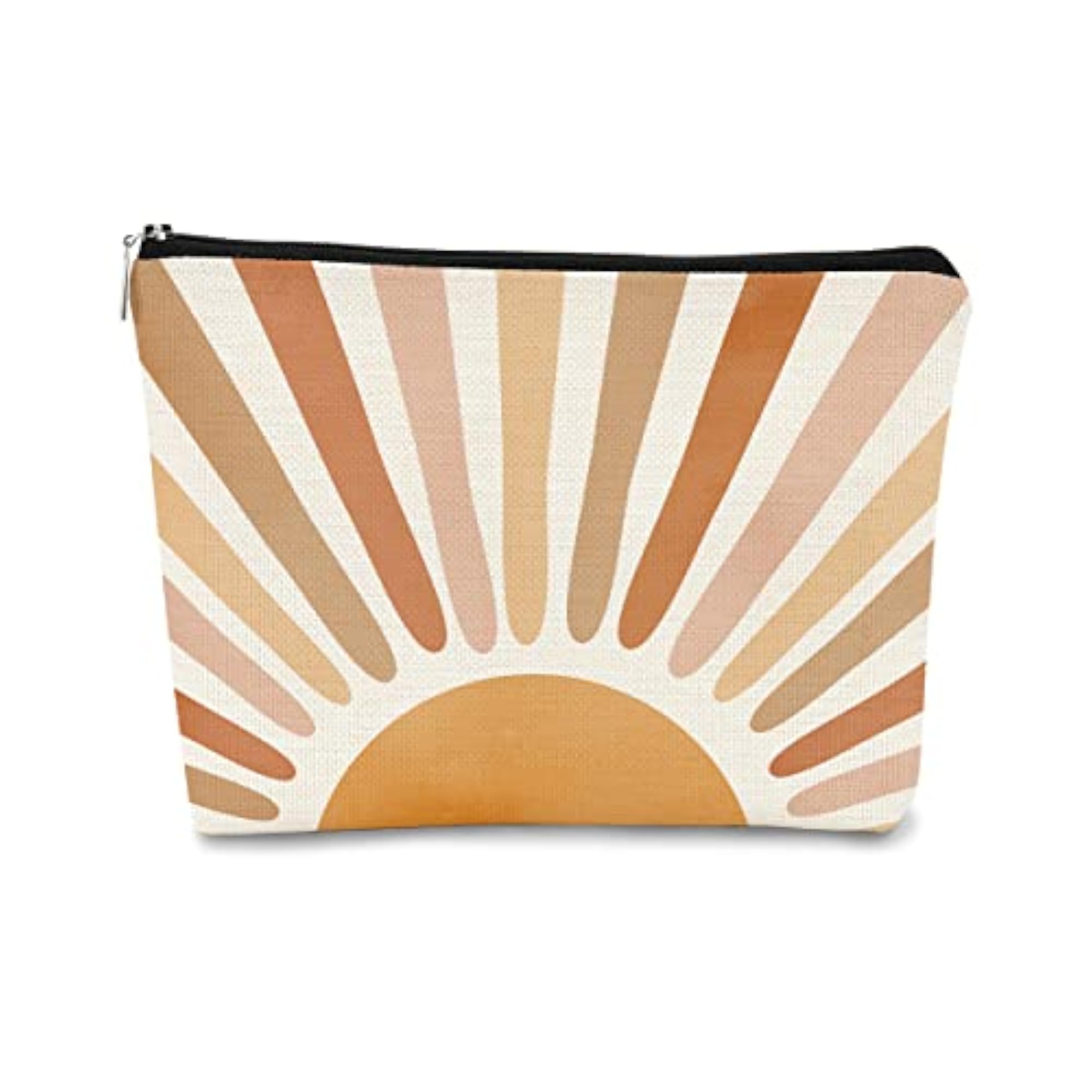 Boho Watercolor Sun Makeup Bag, Travel Cosmetic Pouch