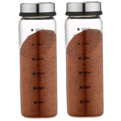 Lot de 2 grandes salières et poivrières avec trous de versement réglables avec couvercle d'étanchéité en acier inoxydable pour sel de table, poivre noir et blanc, grande salière en verre