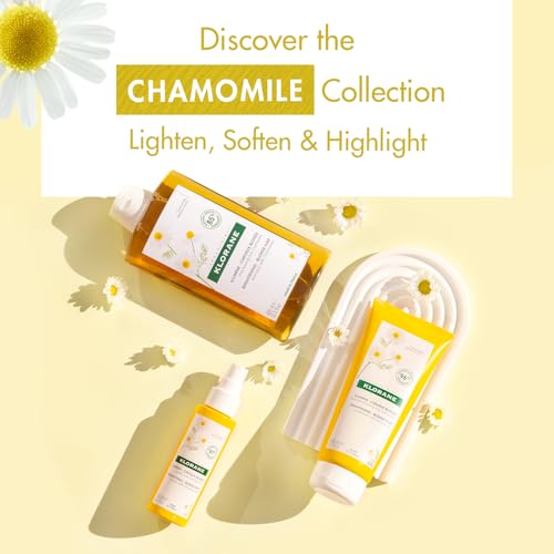Klorane Brightening Shampoo with Chamomile - Enhances Highlights and Brightens Blonde Hair - Softens and Enhances Shine - Ultra-Gentle Formula - Dermatologist-Tested, Vegan - 13.5 fl. oz.