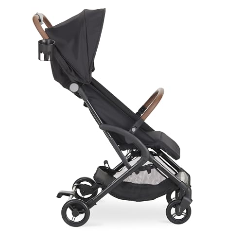 Image of Dream On Me Rio Glide Ultra-Light Compact Stroller, One-Hand Self-Standing Fold, Adjustable Backrest & Footrest, 5-Point Harness, Cup Holder, Suspension Wheels with Storage Basket - Black