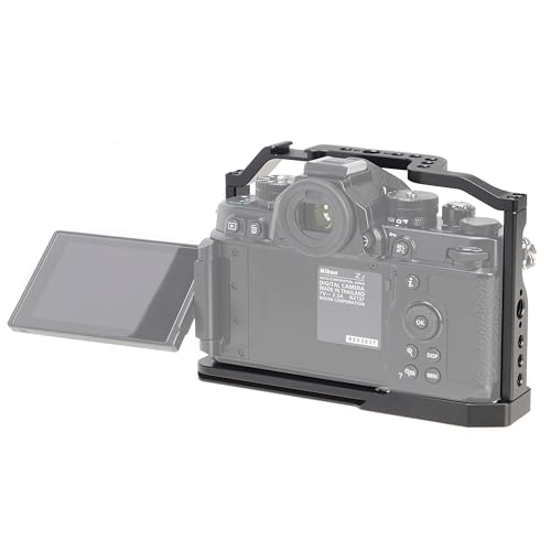 Image of Fotga Zf Camera Cage + Top Handle for Nikon Zf Mirrorless Camera Vlog Video Shooting Film Making with 1 /4 inch-20 3 /8 inch-16 Holes Cold Shoe Mount,Arri Handle Locating Hole,Camera Locating Pin
