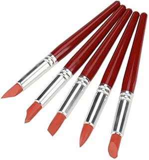 5Pcs Color Shaper Painting Brushes Clay Sculpture Tools Sculpting Carving Tools Flexible Rubber Tip Shaping Pen