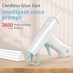 Cordless Hot Glue Gun Kit, Mini Glue Gun with 27pcs Hot Glue Sticks, Silicone Pad, Finger Protectors, Smart Power-Off Hot Melt Glue Gun for Crafting, DIY Arts, Home Repairs