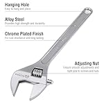 Olympia Tools 24" Adjustable Wrench, Heavy Duty Drop Forged Steel, Chrome Plated, Precision Machined Jaws, Rust Resistant - Image 5