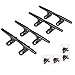 Thorn Boat Black Cleat Dock Marine 316 Stainless Steel Open Base Cleats W/Fasteners (6 Inch 4pcs)