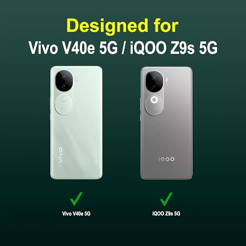 Image of Amazon Basics Back Case Cover for Vivo V40e 5G (Silicone Magic-Dark Green)