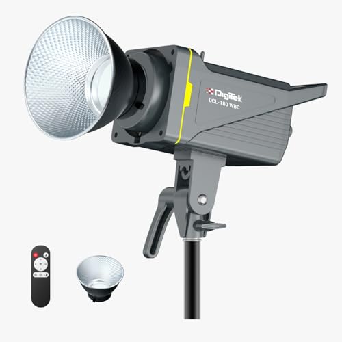 Image of Digitek Lite DCL-180 WBC 180W Bi-Color Continuous LED Studio Light with Reflector & Remote, 2700K-6500K Color Temperature, 16200 Lumens, CRI >95, COB Video & Photography Light
