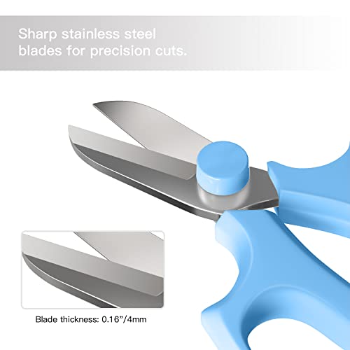 Image of Housolution Flower Scissors, Premium Steel Garden Pruning Shears, Blue | Strong Floral Shears, Floral Fruits Leaf Scissors Hand Pruner Snip Trimming Tool for Gardening Flower Arrangement