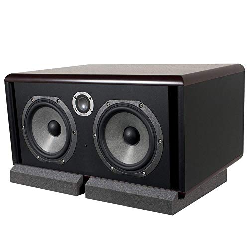 Axcessables Large Studio Monitor Isolation Pads For 6.5, 7, And 8-Inch Speakers| Sound Isolation Pads For Side-Way Speakers | 3-Slice Pads | Multi-Angle Speaker Riser | Acoustic Isolation Speaker Foam #TOP3