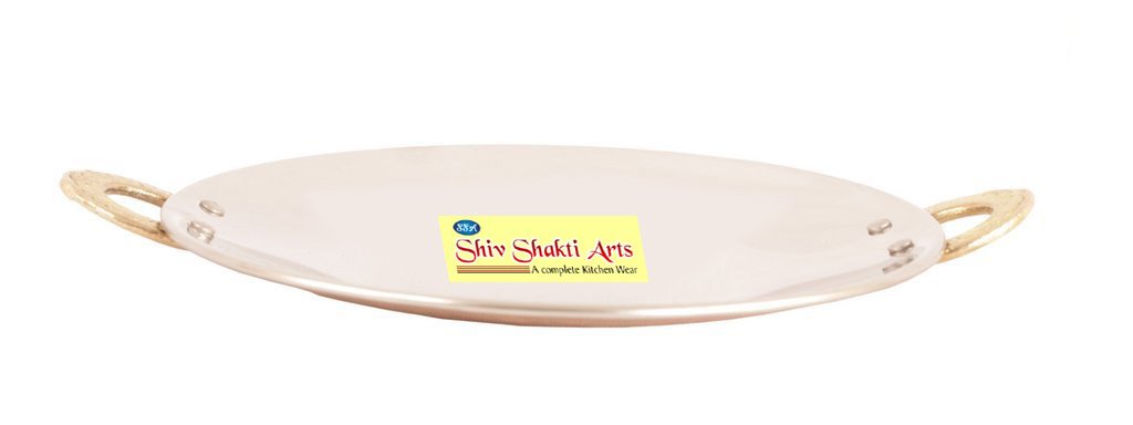 SHIV SHAKTI ARTS Handmade Steel Copper Tawa No 2