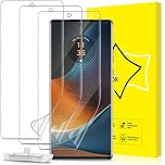GiiYoon 3 PACK Screen Protector for Motorola Edge 50 Fusion Flexible TPU Film [Support Fingerprint Touch] [HD Full Coverage] [Easy Installation] [Scratch Resistant]
