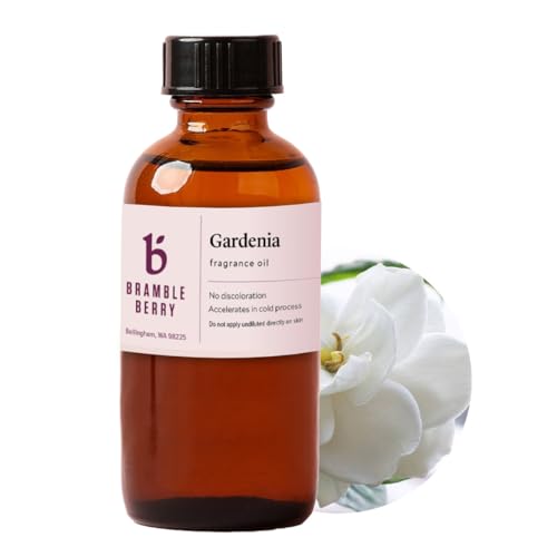 Image of Bramble Berry Gardenia Fragrance Oil 2 oz | True Floral Scent for Soap Making, Lotion, Scrubs, Candles & Bath Bombs | Skin Safe, Vegan, Paraben & Phthalate Free