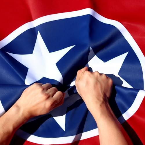 Anley Rip-Proof Double Sided 3-Ply Tennessee State Flag 3x5 Foot - Vivid Color, Canvas Header and Wrinkle Resistant - The Strongest, Longest Lasting Tennessee TN Flags 3 X 5 Ft