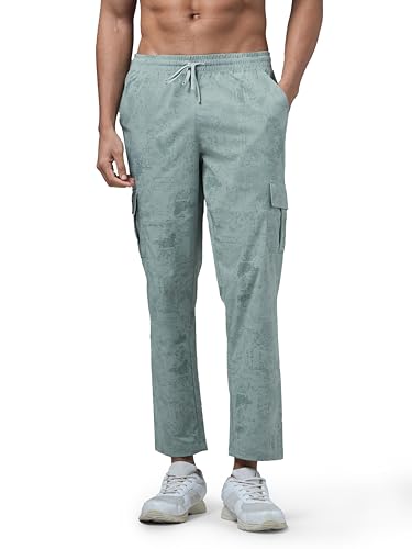 Image of TECHNOSPORT Men's Straight Fit Active Sports Cargo Track Pant with Ts Lytra