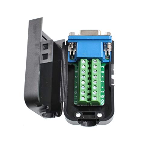 Adaptador conector VGA DB15 hembra con terminales de tornillo miniatura 3