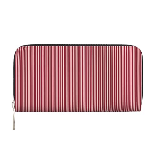 Plaid Red And Black Print Womens Wallet, Ladies Credit Card Holder, Phone Wallet Purses, Long Clutch Hand Bag