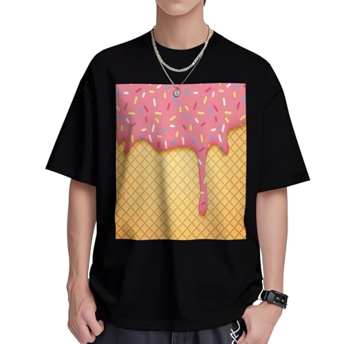T-shirt manches courtes imprimé gaufrette col rond en coton doux