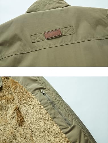 Image of Men's Casual Lightweight Vest Fleece Lined Windproof Warm Sleeveless Jacket