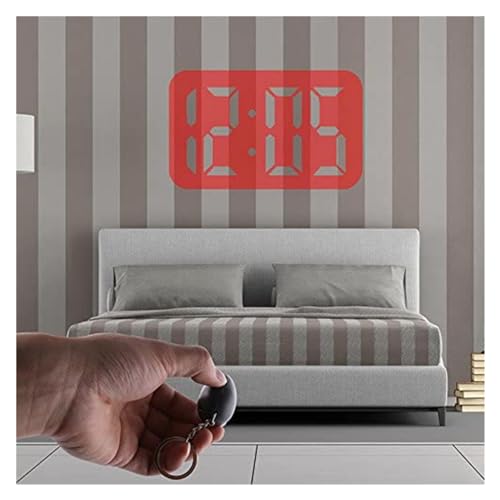 Reloj despertador digital portátil con mini proyector LED y llavero para decoración 6