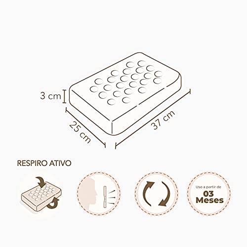 PAPI DESDE 1974 Travesseiro Com Furos Mami Contem 01 Unidade Papi Textil Branco 37Cm X25Cm X3Cm