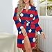 Lao Laos Flag Fashion Mini Womens Robe With Belt Soft Nightgown Long Sleeve Bathrobe Loungewear S