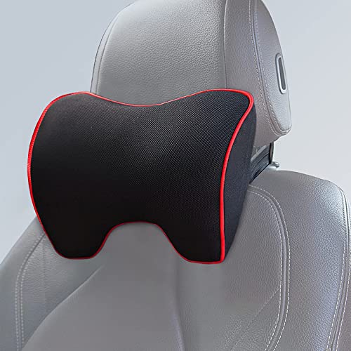 Espuma Viscoelástica Soporte del Cuello de Conducción - ZATTOO Para el Conductor o el Vehículo de Pasajeros Reposacabezas Coche, Lavable, Cómodo, Suave y Transpirable (negro) Cover