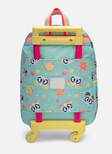 Kit Mochila Escolar com Rodinha e Lancheira Panda Donuts Puket