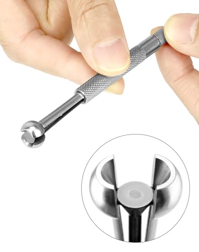 QWORK Ensemble de jauges en acier inoxydable télescoping - Gamme 1/8" à 1/2" et jauge télescopique pour trou de fer T 6 Pcs 5/16" à 6"