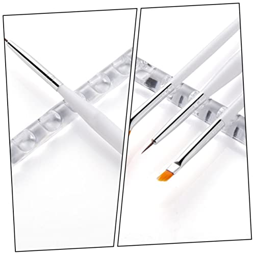 Soporte acrílico para 5 pinceles de manicura miniatura 4