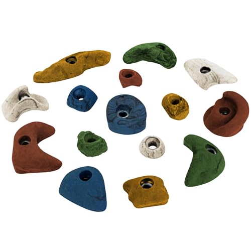 ALPIDEX 15 Klettergriffe | Klettersteine | Je 5 Griffe Größen L, M, S |...